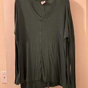 CAbi Forest Green Long Sleeve Top
